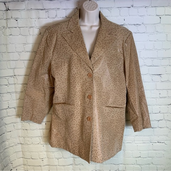 Terry Lewis Vintage Real Leather Jacket and Skirt Set Size 1X - Picture 2 of 6